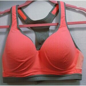 Victoria's Secret Sport Orange VSX 36D Incredible Plunge High Impact Sport Bra